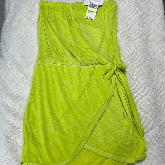 Becca “Zesty” Neon Wrap Cover-Up Dress Size Medium NWT – Beach & Resort Wear - Picture 4 of 9